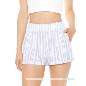 forever 21 blue/grey stripes shorts